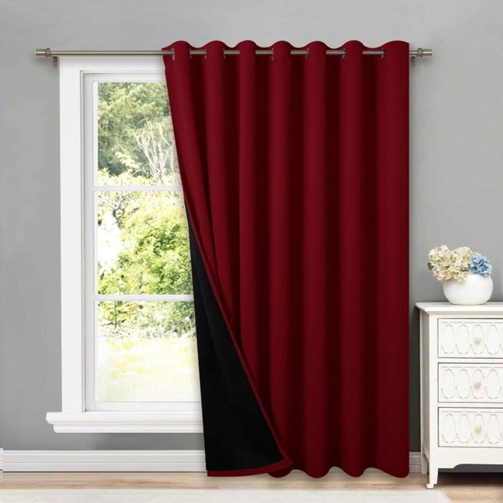 Brand New Nicetown Burgundy 100% Blackout Curtain 100"W × 84"L – 1 Panel